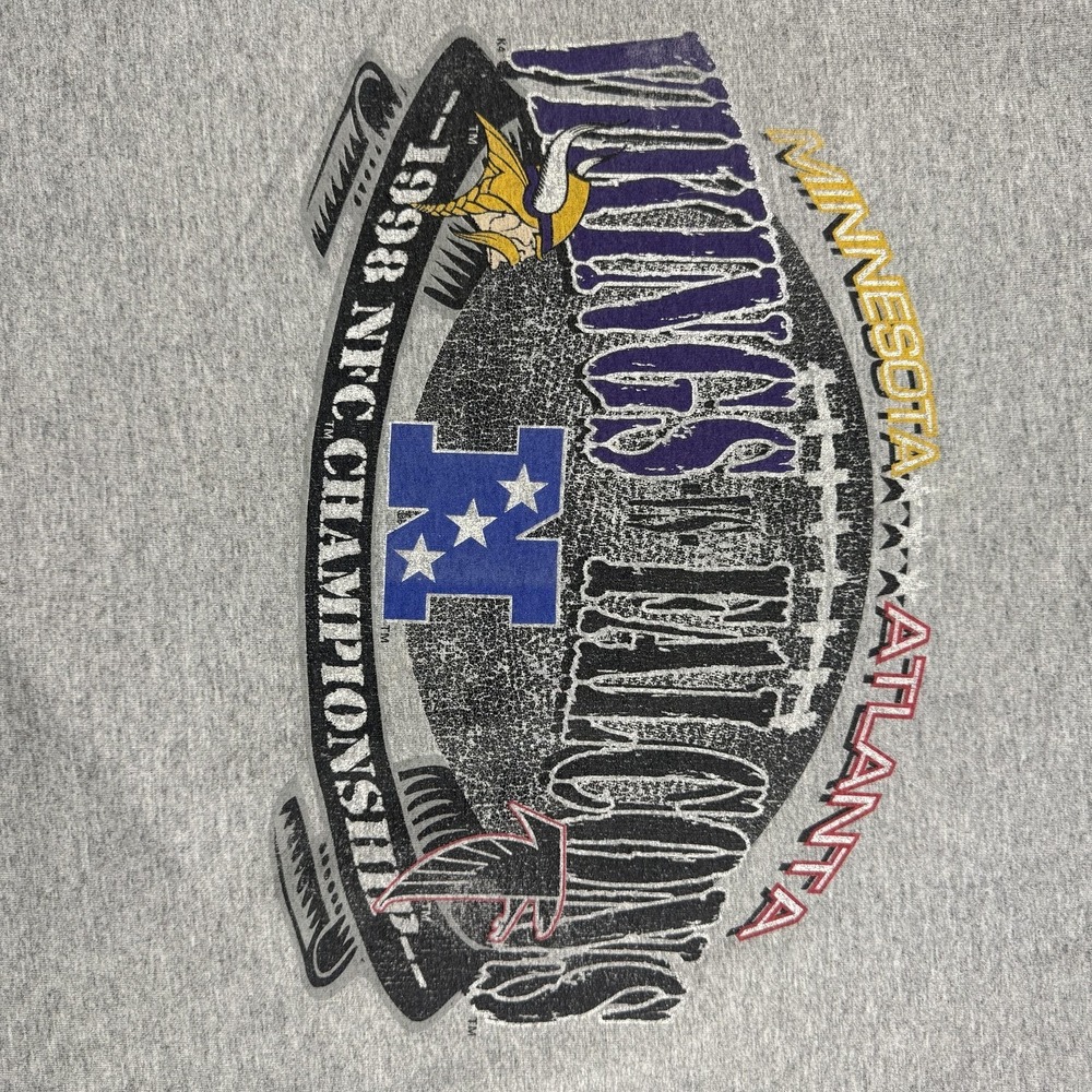 Vintage Minnesota Vikings Atlanta‎ Falcons Shirt Mens XL NFL Majestic 1998 90s